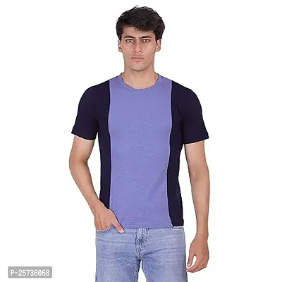Styvibe Men's Cotton Round Neck Regular Fit T-Shirt, Multicolor-02