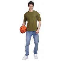 Stylish Cotton Blend Oversized T-Shirt for Men-thumb4