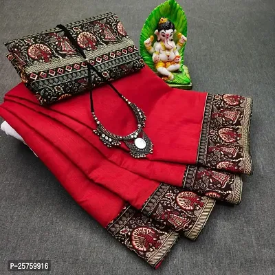 Classic Chanderi Cotton Saree with Blouse piece For Women