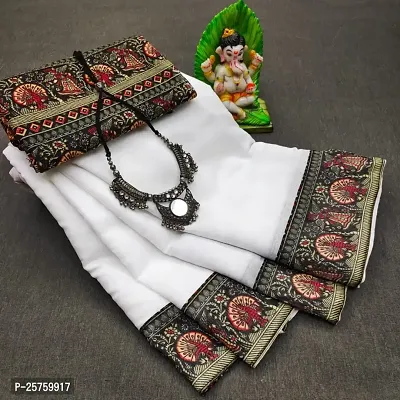 Classic Chanderi Cotton Saree with Blouse piece For Women