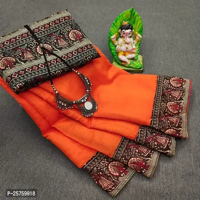 Classic Chanderi Cotton Saree with Blouse piece For Women