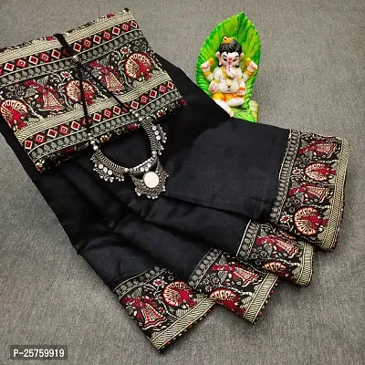 Classic Chanderi Cotton Saree with Blouse piece For Women