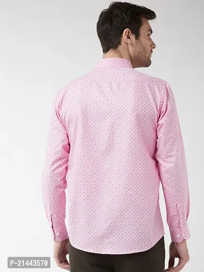 Reliable Pink Cotton Long Sleeves Casual Shirt For Men-thumb2