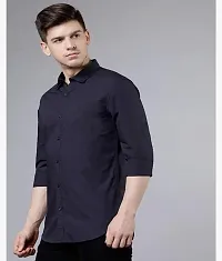 Reliable Blue Cotton Long Sleeves Casual Shirt For Men-thumb1