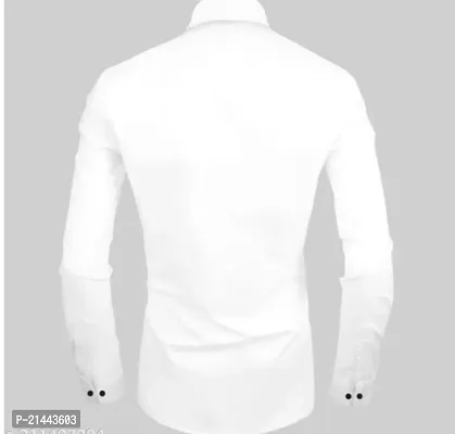 Reliable White Cotton Long Sleeves Casual Shirt For Men-thumb2