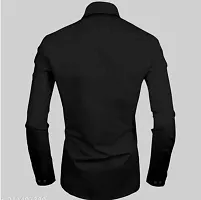 Reliable Black Cotton Long Sleeves Casual Shirt For Men-thumb1