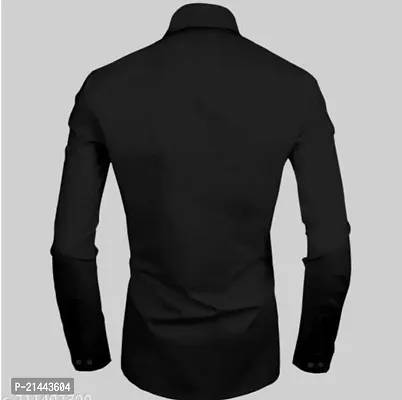 Reliable Black Cotton Long Sleeves Casual Shirt For Men-thumb2