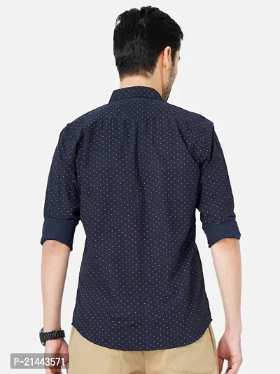 Reliable Blue Cotton Long Sleeves Casual Shirt For Men