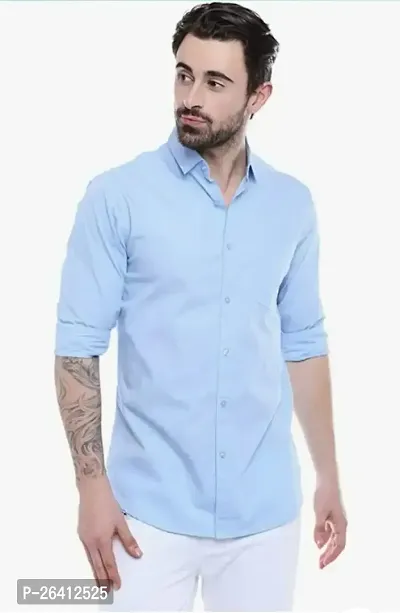 Cotton Blend Trendy Casual Shirts For Men