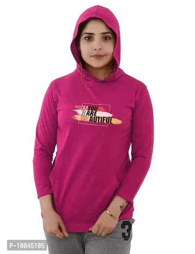 Amaha Hoodie Tshirt for Women (Large, DP Old)