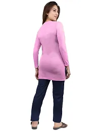 AMAHA Full Sleeve Night Suit for Women (Large, Light Pink)-thumb1