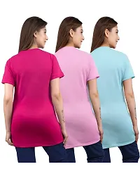 AMAHA Printed Long Tshirt Combo of 3 (XX-Large, Aqua Blue)-thumb1