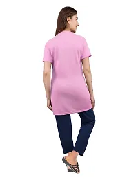 AMAHA Women's Cotton Solid Pyjama Set Pack Of 2 (Amaha Night Suit Women_Light Pink_2XL)-thumb1