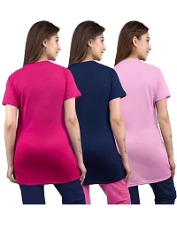 Women's T Shirt (LONG TSHIRT COMBO OF 3_Assorted_M)-thumb1