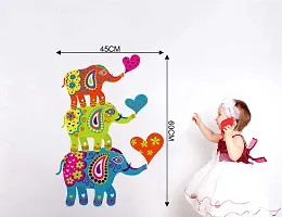 Multicoloured Cartoon Elephants Love Wall Sticker Vinyl Wall Stickers-thumb3