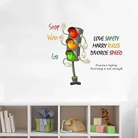 Decal O Decal Vinyl ' Traffic Signal Awareness Life Quotes ' Kids Nursery Wall Stickers, Multicolour-thumb1