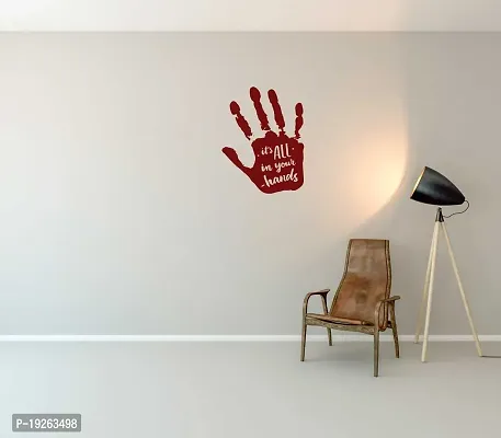 Rawpockets Decal 'in Your Hands' (Material-Vinyl, Wall Coverage Area - Height 56cm X Width 43cm) ( Pack of 1 ) Wall Sticker-thumb2