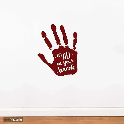 Rawpockets Decal 'in Your Hands' (Material-Vinyl, Wall Coverage Area - Height 56cm X Width 43cm) ( Pack of 1 ) Wall Sticker-thumb0