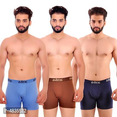 Trendy Pack Of 3 Multicoloured Cotton Trunk For Men