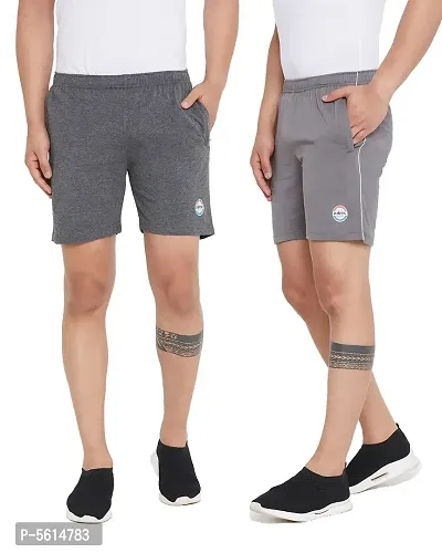Men's Stylish Shorts Combo of 2 with Twin side Zipper Pockets for Running, Yoga, Gym, Regular or Casual wear