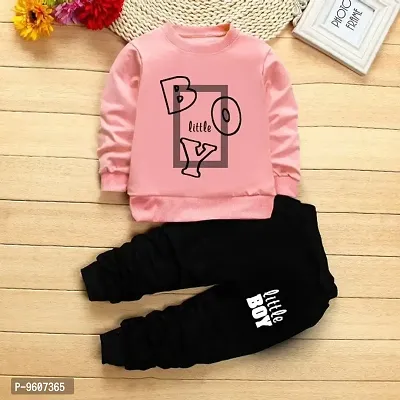 Pink Printed T Shirts With Trousers-thumb0