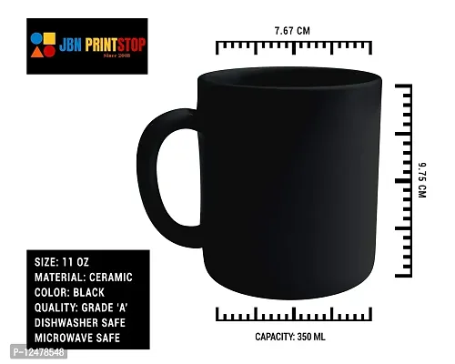 Morons [Glossy] 'Taurus' Black Coffee Mug | Limited Edition Zodiac Black Color Mug | 330ml, Pack of 1-thumb4