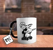 Drooli Printed Naruto Black White Coffee Mug | Anime Naruto Merchandise | Ceramic Coffee Mug Gift for Boys (Pack of 1, 330 ml) [Three Tone Black]-thumb2