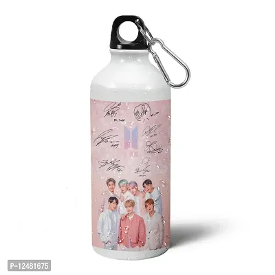 Drooli Printed BTS Army Signs Pink - Kpop Music Band - Bangton Boys Creative Theme Fan Art - 600ml, White, Pack of 1-thumb0