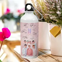 Drooli Printed BTS Army Signs Pink - Kpop Music Band - Bangton Boys Creative Theme Fan Art - 600ml, White, Pack of 1-thumb1