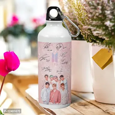 Drooli Printed BTS Army Signs Pink - Kpop Music Band - Bangton Boys Creative Theme Fan Art - 600ml, White, Pack of 1-thumb2