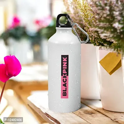 Morons Black Pink Printed Sipper Bottle | K-Pop Merchandise Korean Sports Water Bottle - [600 ml, Multi-Color]-thumb3