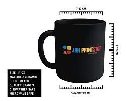 Morons Premium Ceramic Dhoni IPL CSK Chennai Super Kings Coffee Mug, 350ml, 11oz, Black-thumb3