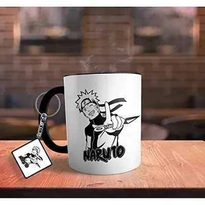 Buy Drooli Printed Naruto Black White Coffee Mug  Anime Naruto Merchandise   Ceramic Coffee Mug Gift for Boys Pack of 1 330 ml Three Tone Black   Lowest price in India GlowRoad