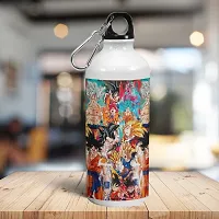 Morons Printed Dragon Ball Goku Sipper Water Bottle - Anime Theme - Dragon Ball Z Comic - Water Bottles for Anime Series Fans - 600ml, White, Pack of 1-thumb2