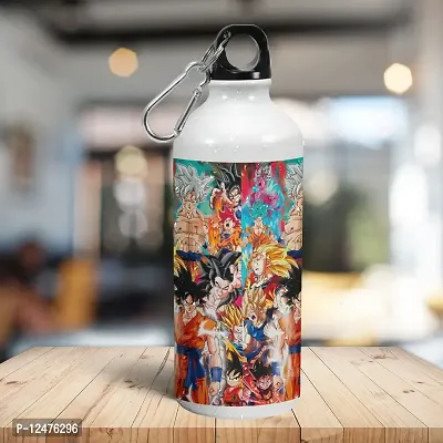 Morons Printed Dragon Ball Goku Sipper Water Bottle - Anime Theme - Dragon Ball Z Comic - Water Bottles for Anime Series Fans - 600ml, White, Pack of 1-thumb3