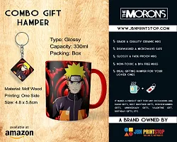 MORONS (A Brand Owned by JBN Printstop) Anime Comic Naruto Three Tone Red Coffee Mug with Keychain -- Naruto Red Color Mug -- Gift Set for Friends (330 ml, Red; Pack of 2, Ceramic)-thumb2