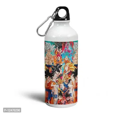 Morons Printed Dragon Ball Goku Sipper Water Bottle - Anime Theme - Dragon Ball Z Comic - Water Bottles for Anime Series Fans - 600ml, White, Pack of 1