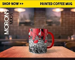 Morons Printed Spiderman Click Photo -- Avengers Merchandise Coffee Mug for Marvel Fans  Kids - 330ml, Three Tone Red, Pack of 1-thumb1