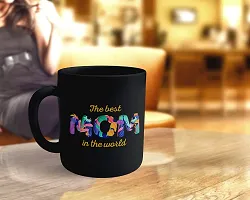 Morons 'Best Mom in The World' Black Coffee Mug for Mother | Coffee Mug for Mom | 330ml, Pack of 1-thumb1