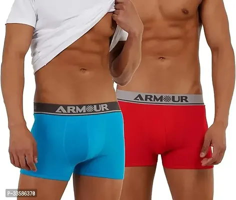 Latest Comfortable Cotton Trunks for Men (Assorted color-Pack of 2)-thumb0