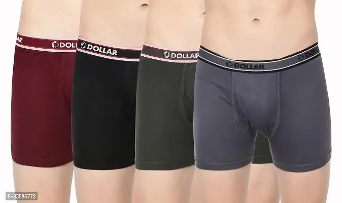 Elegant Cotton Long Trunks For Men- Pack Of 4-thumb0