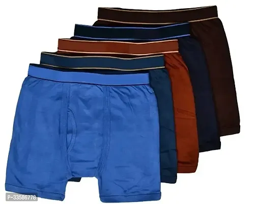 Men stylish Cotton Long Trunk Underwear Pack of 5-thumb0