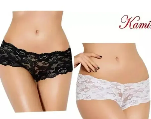 Comfortable Lace Basic Brief For Women Combo Pack Of 2