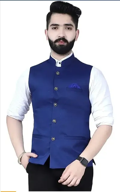 Stylish Ethnic Jute Modi / Nehru Jacket for Men