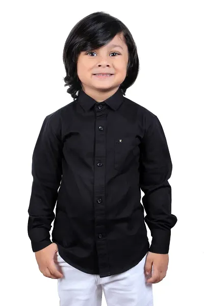 SKY PEARL Cotton Fullsleeve Casual Plain Shirt for Kid's || Boys Shirt for All Occasion Regular FIT