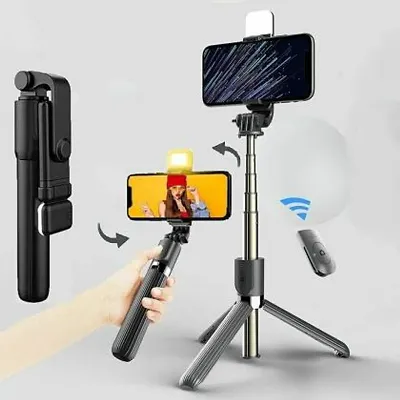 Bluetooth Extendable Selfie Sticks with Wireless Remote and Tripod Stand, 3-in-1 Multifunctional Selfie Stick with Tripod Stand Compatible with iPhone/OnePlus/Samsung/Oppo/Vivo and All Phones