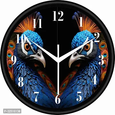 Designer Black Plastic Analog Wall Clock