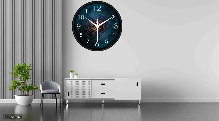 Designer Black Plastic Analog Wall Clock-thumb0