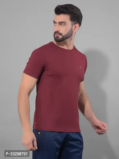 Stylish Polyester Solid Sports Tee For Men-thumb2