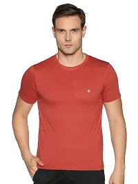 Stunning Multicoloured Cotton Blend Solid Round Neck Tees For Men- Pack Of 2-thumb1